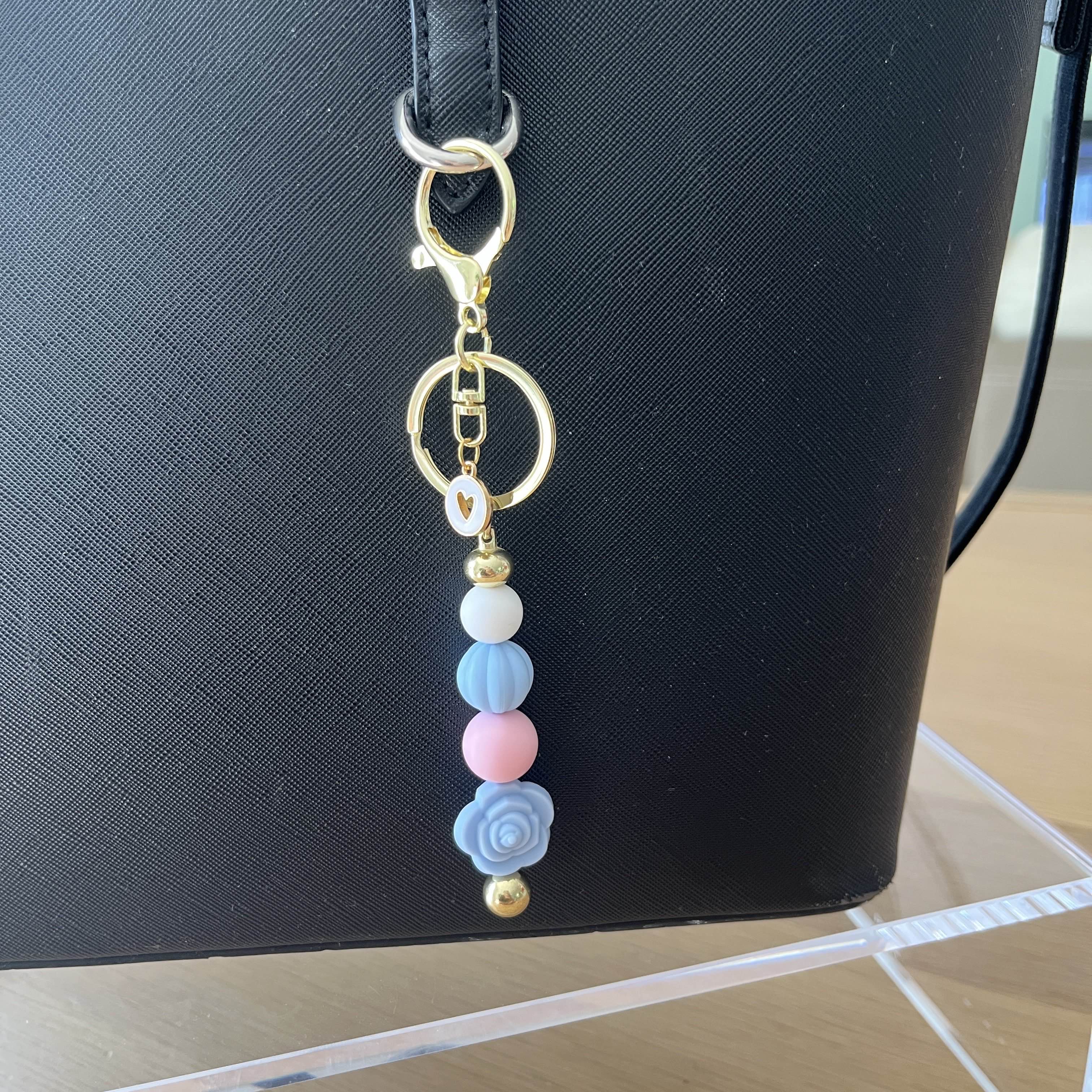 Bijoux de sac - Fleur Bleu