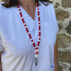 Tour de Cou - Rouge Blanc Ma boutique
