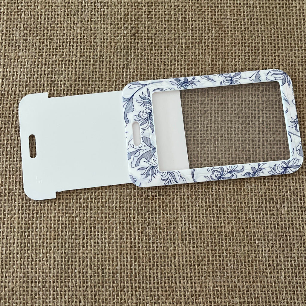Porte Carte - Feuilles bleues Ma boutique