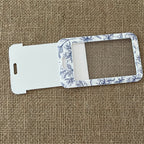 Porte Carte - Feuilles bleues Ma boutique