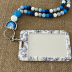 Porte Carte - Feuilles bleues Ma boutique