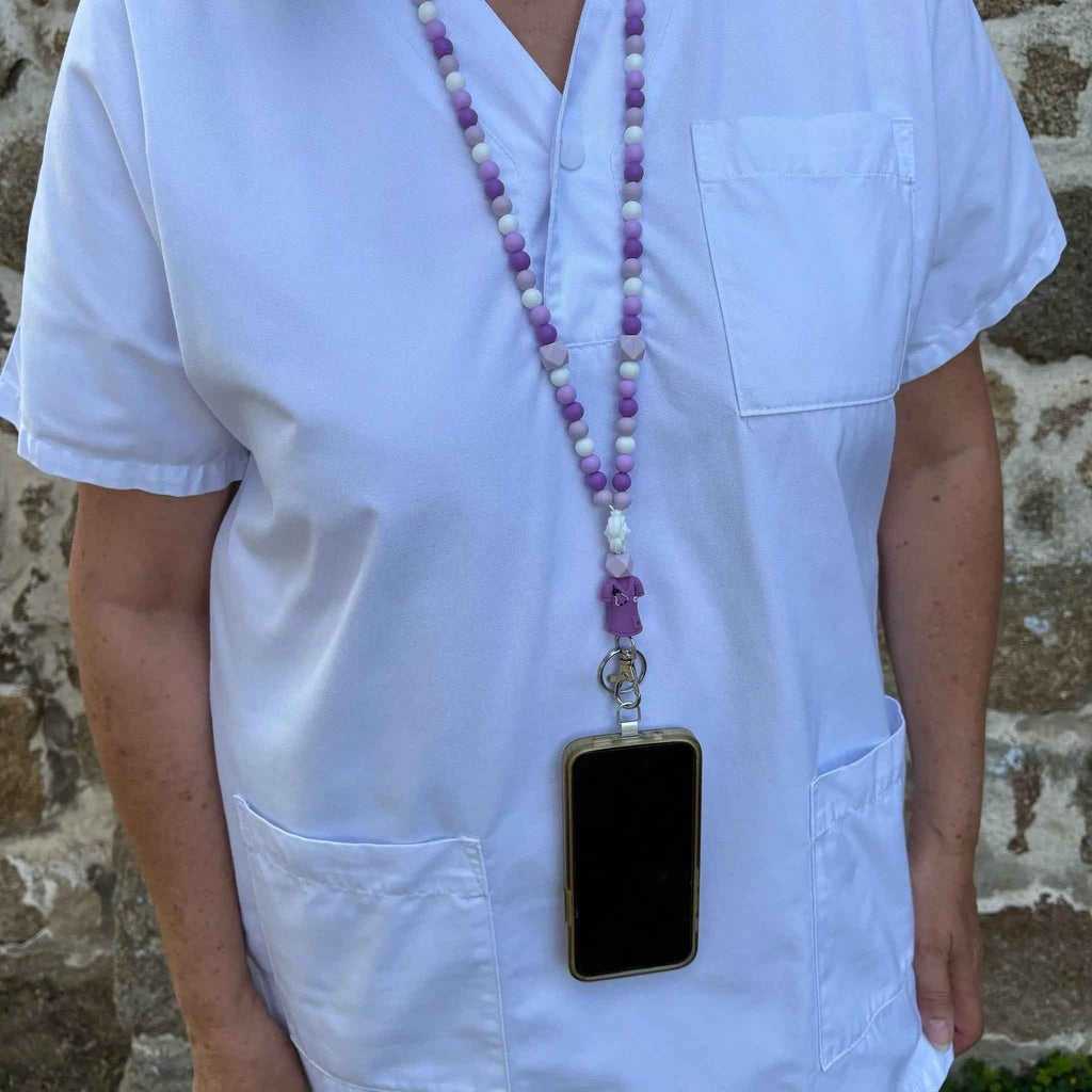 Tour de Cou Porte-Badge Nuance de Violet – Lanyard Chic et Confortable