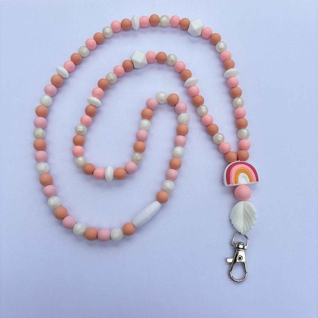 Tour de Cou Porte Badge Quartz Rose professionnel