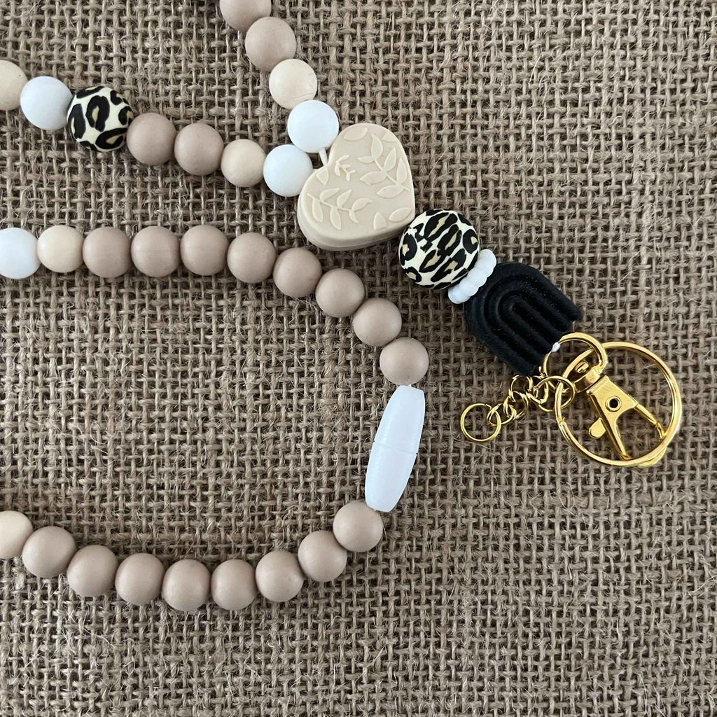 Tour de Cou Léopard en Perles Silicone – Collier Porte-Clés Bohème Chic pour Femme