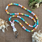 lanyard professionnel santé arc en ciel elegant