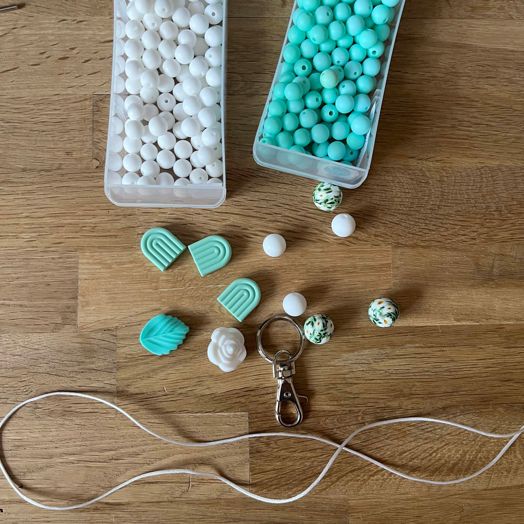 Tour de Cou pour Infirmière Menthe en perles de silicone douce
