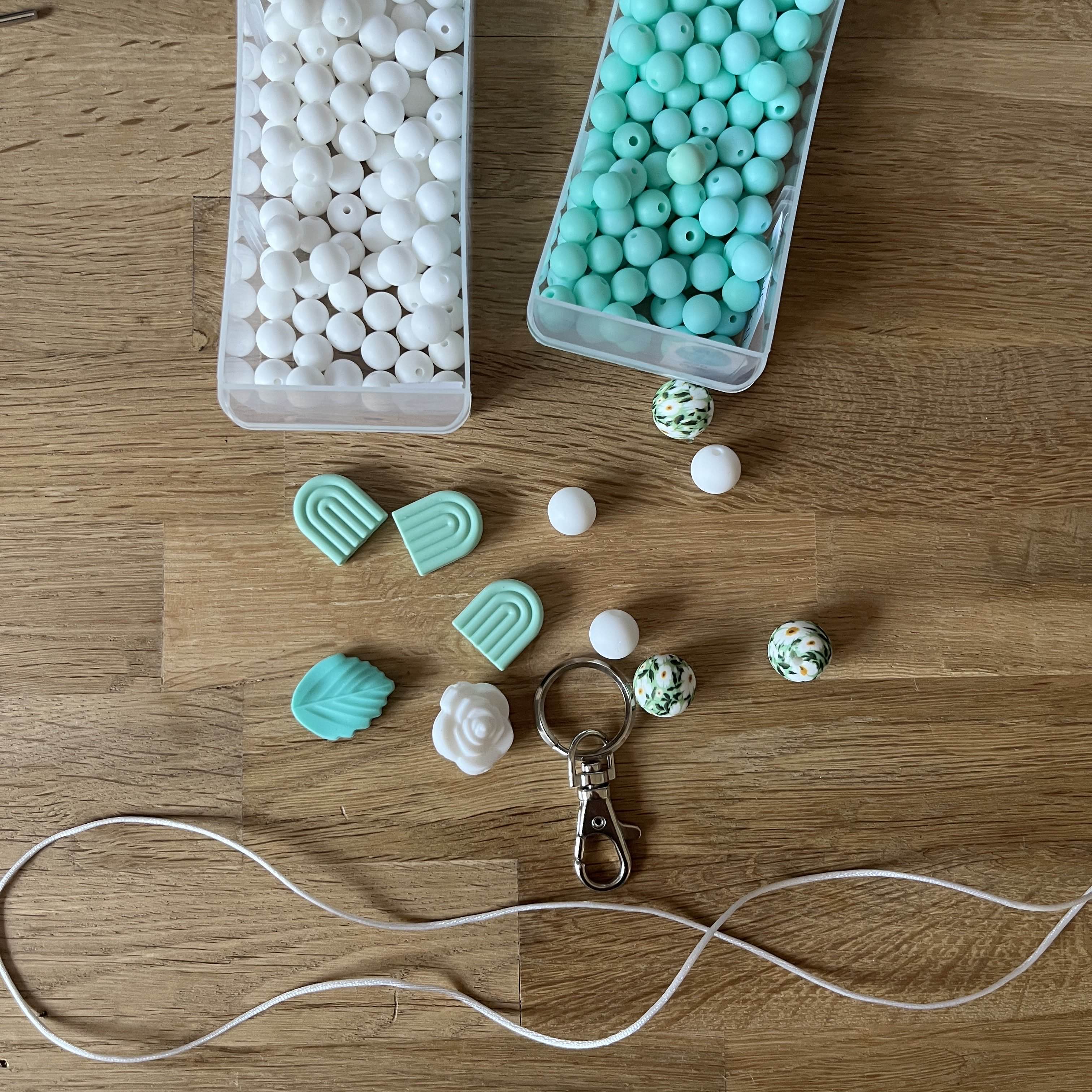Tour de Cou pour Infirmière Menthe en perles de silicone douce