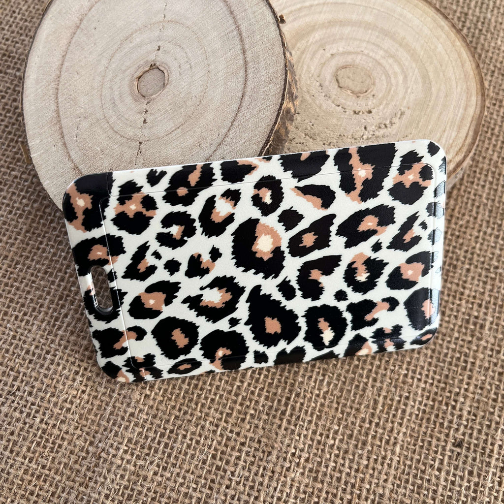 Porte-Carte collegien Léopard blanc tendance