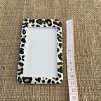 Porte-Carte etudiant stylee leopard blanc rigide
