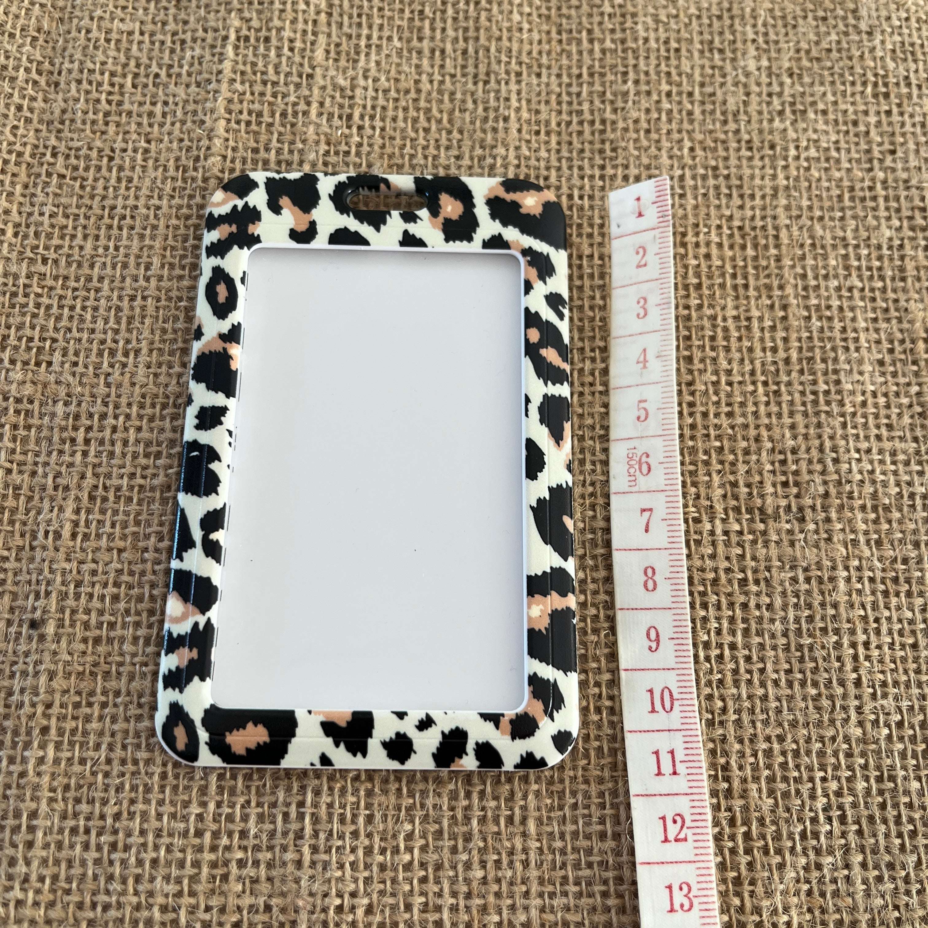 Porte-Carte etudiant stylee leopard blanc rigide