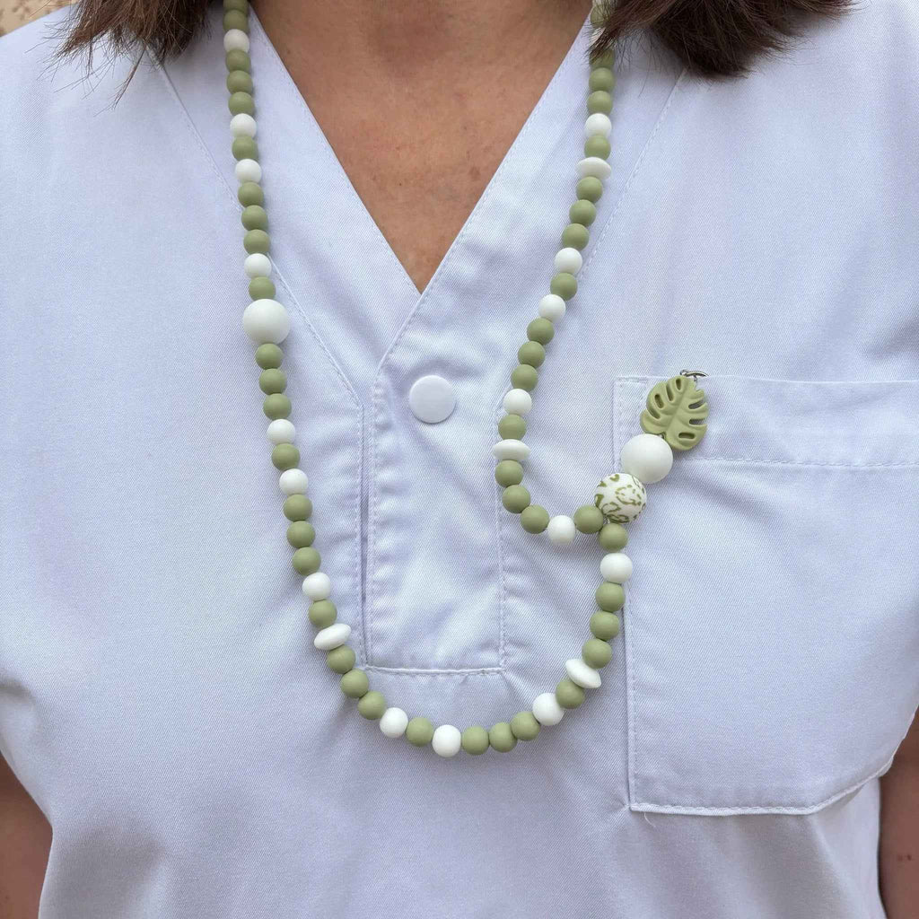 Lanyard Vert et Blanc pour professionnel