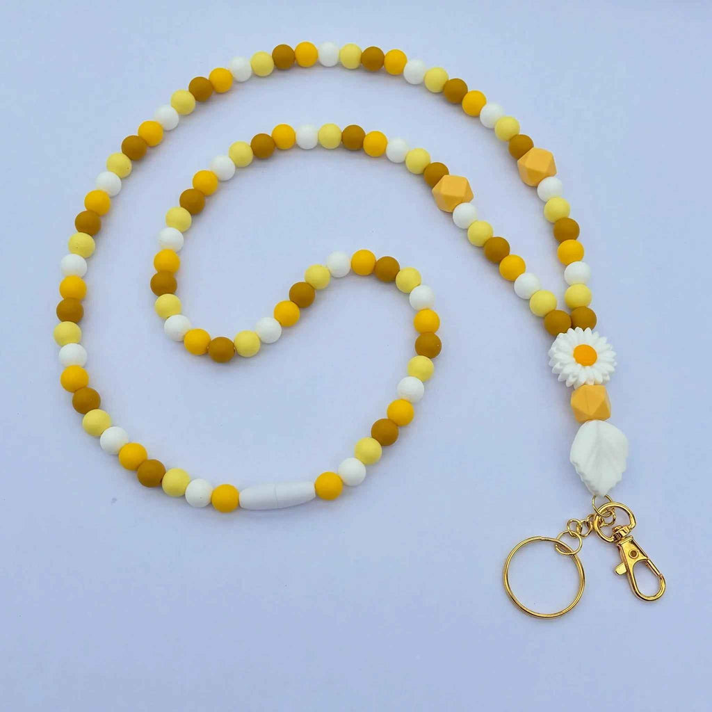Porte badge infirmière personnalisé jaune moutarde élégant et confortable