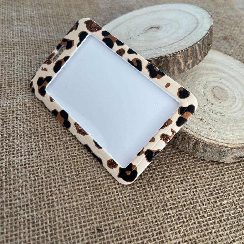 Porte-badge leopar etudiant rigide  Étui Carte Bancaire Compact 