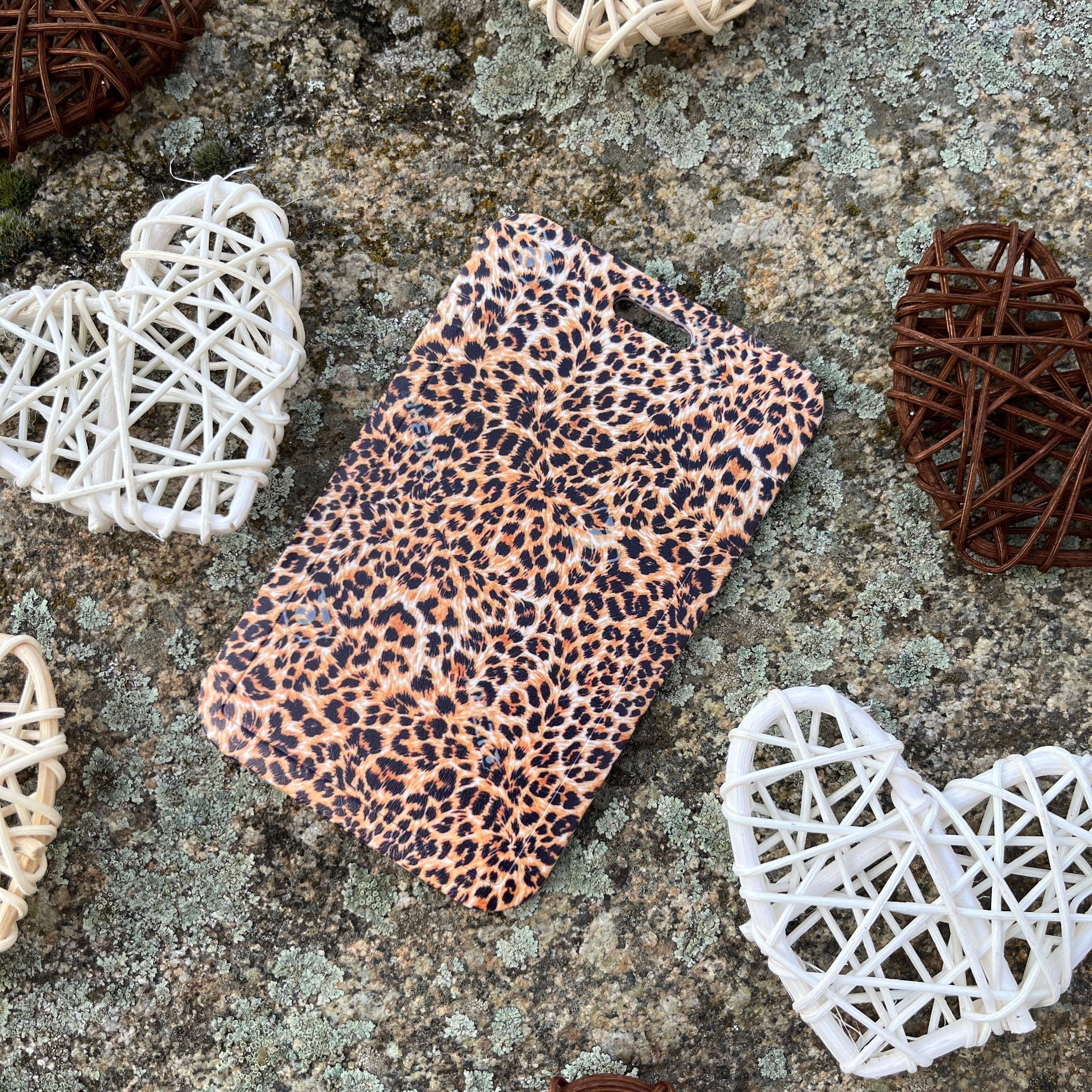 Porte-badge léopard compact – Étui cartes pratique et tendance 