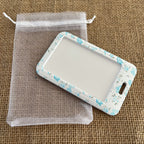 Porte-badge Papillon Bleu coulissant – Étui Carte Compact 