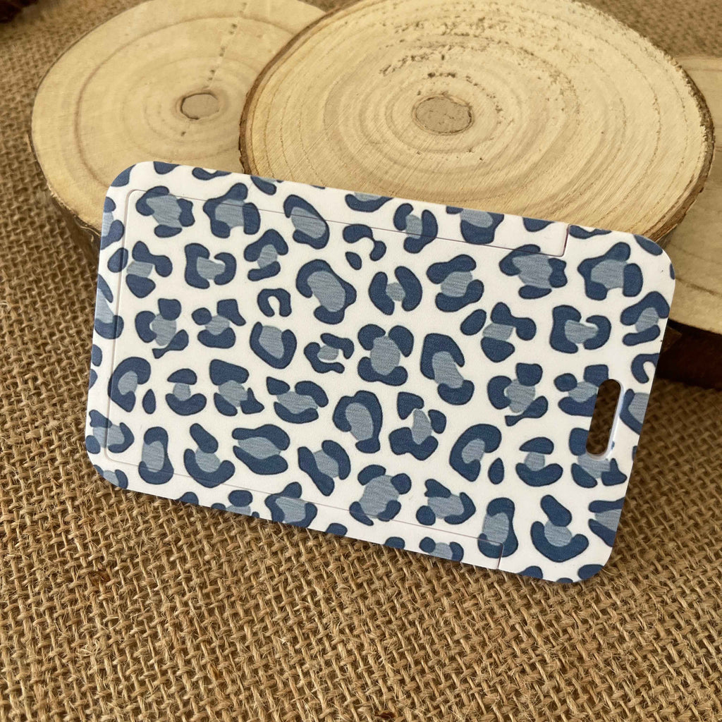 Porte-Carte Rigide Léopard Bleu