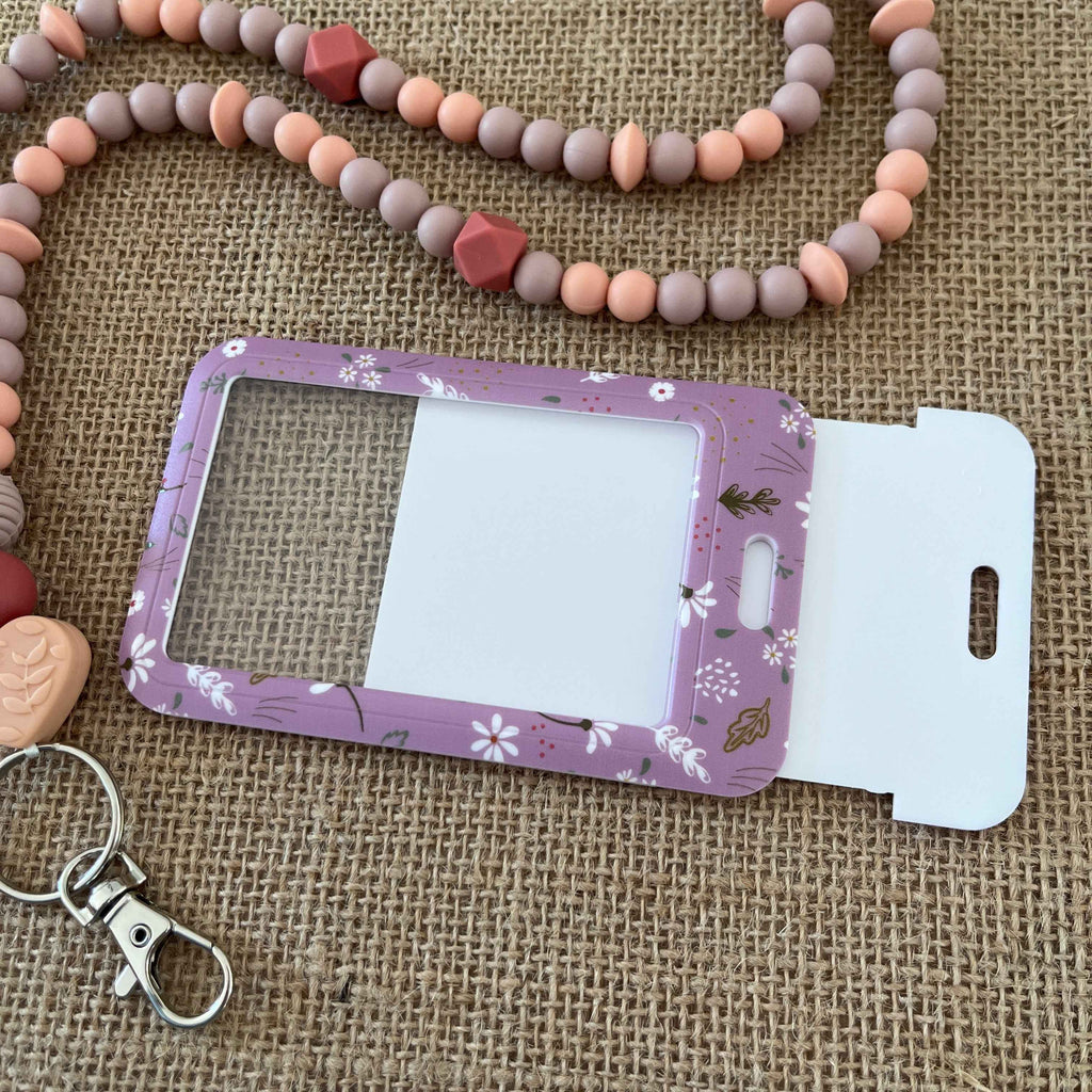 Porte carte fleurs violet – Porte badge original et élégant pour le quotidien