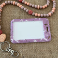 Porte carte fleurs violet – Porte badge original et élégant pour le quotidien