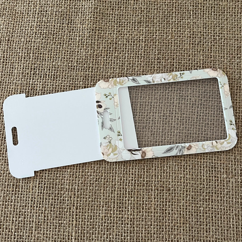 porte carte fleurs beige infirmière élégant