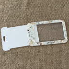 porte carte fleurs beige infirmière élégant