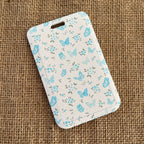 Porte-Carte Papillon Bleu rigide – Étui Carte Compact 
