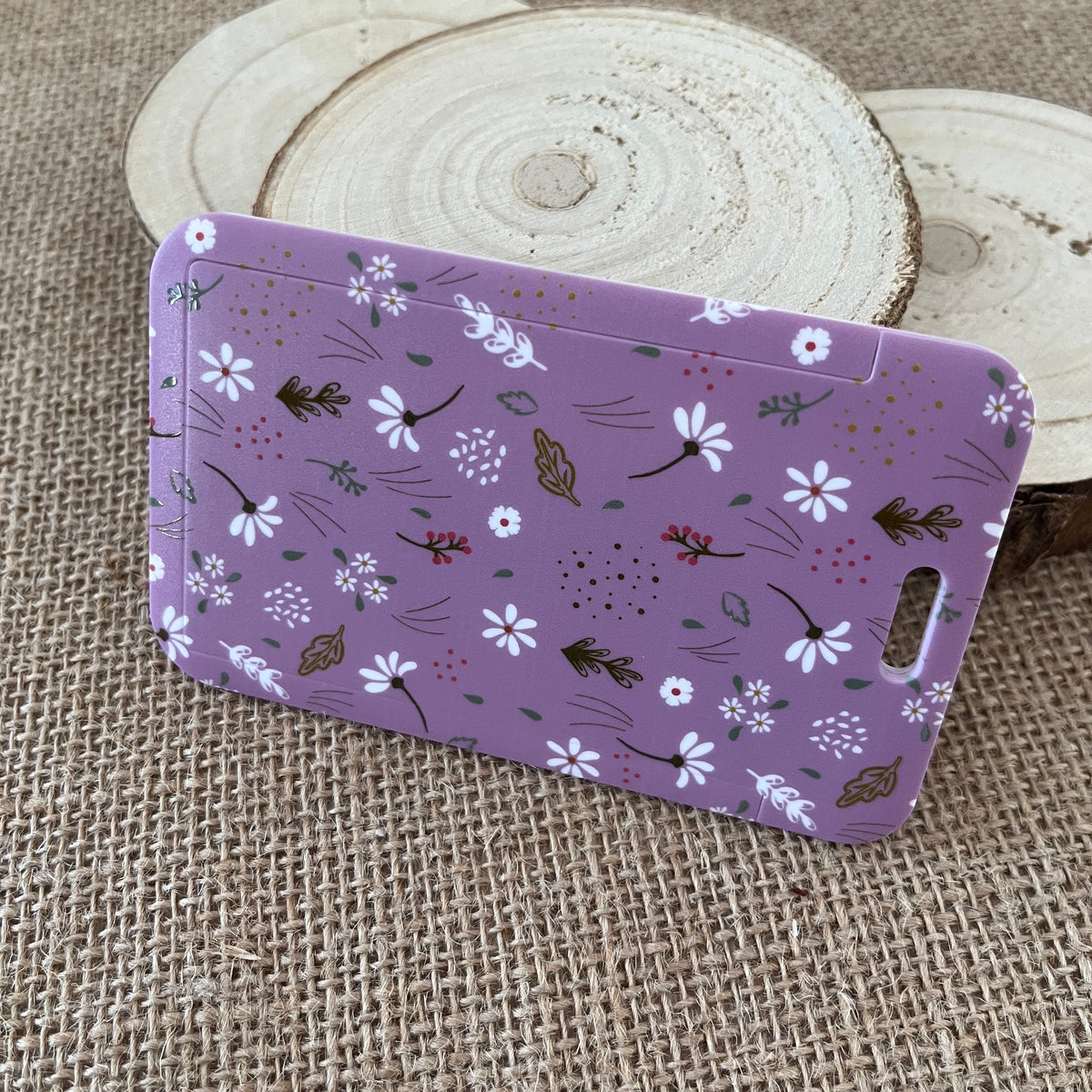 porte carte rigide fleuri