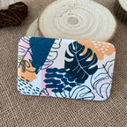 porte badge rigide coulissant motif tropical 
