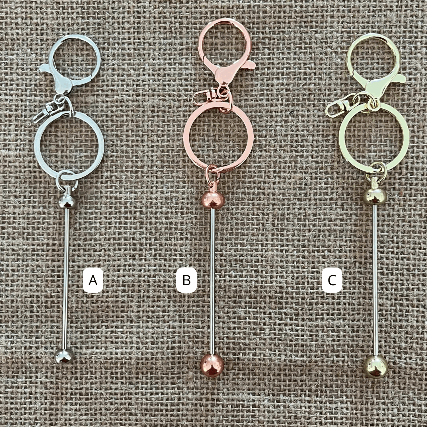 Porte clef à personnaliser avec des perles