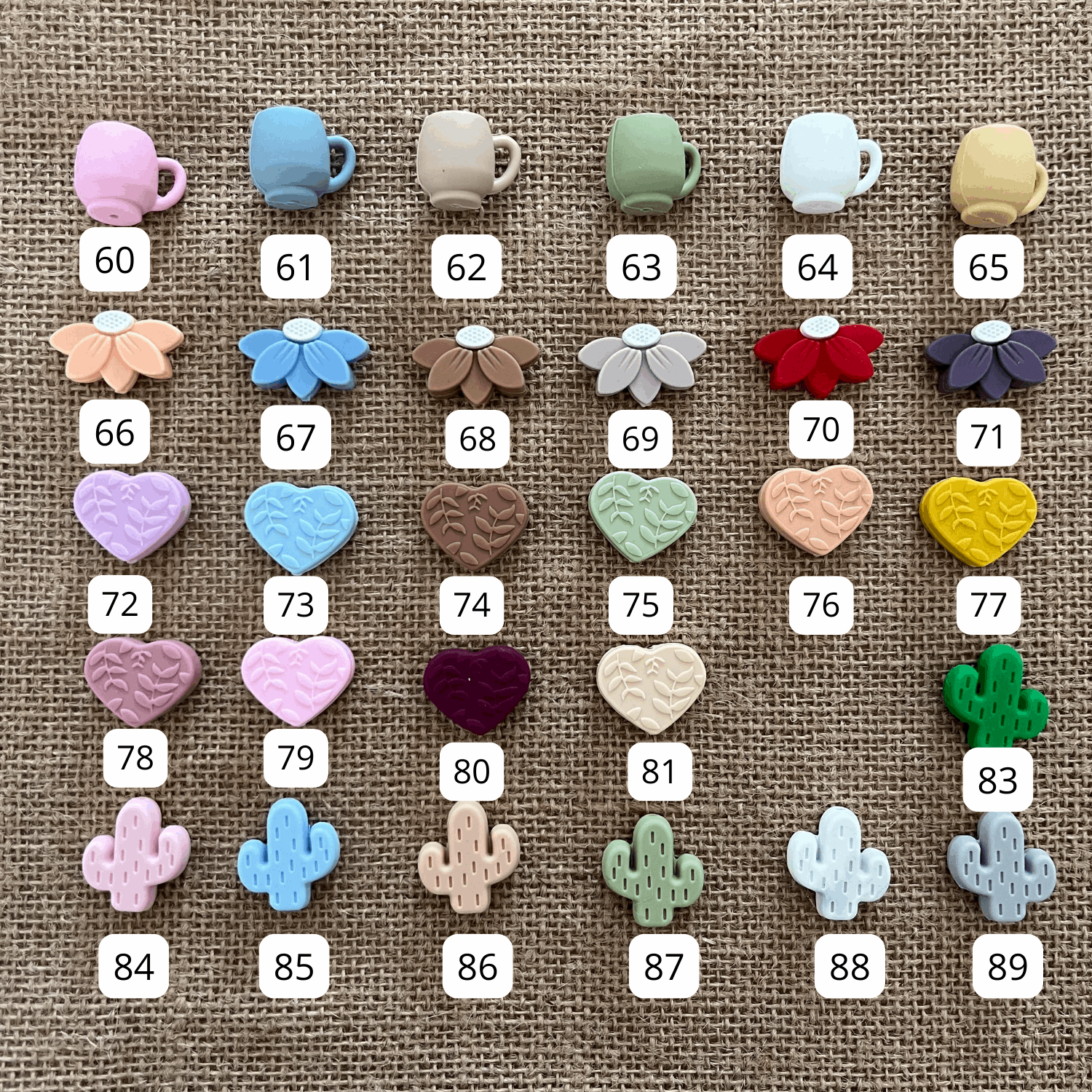 perles silicone pour bijoux de sac
