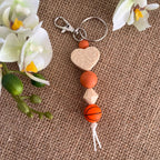 Porte-clés ballon de basket en perles de silicone