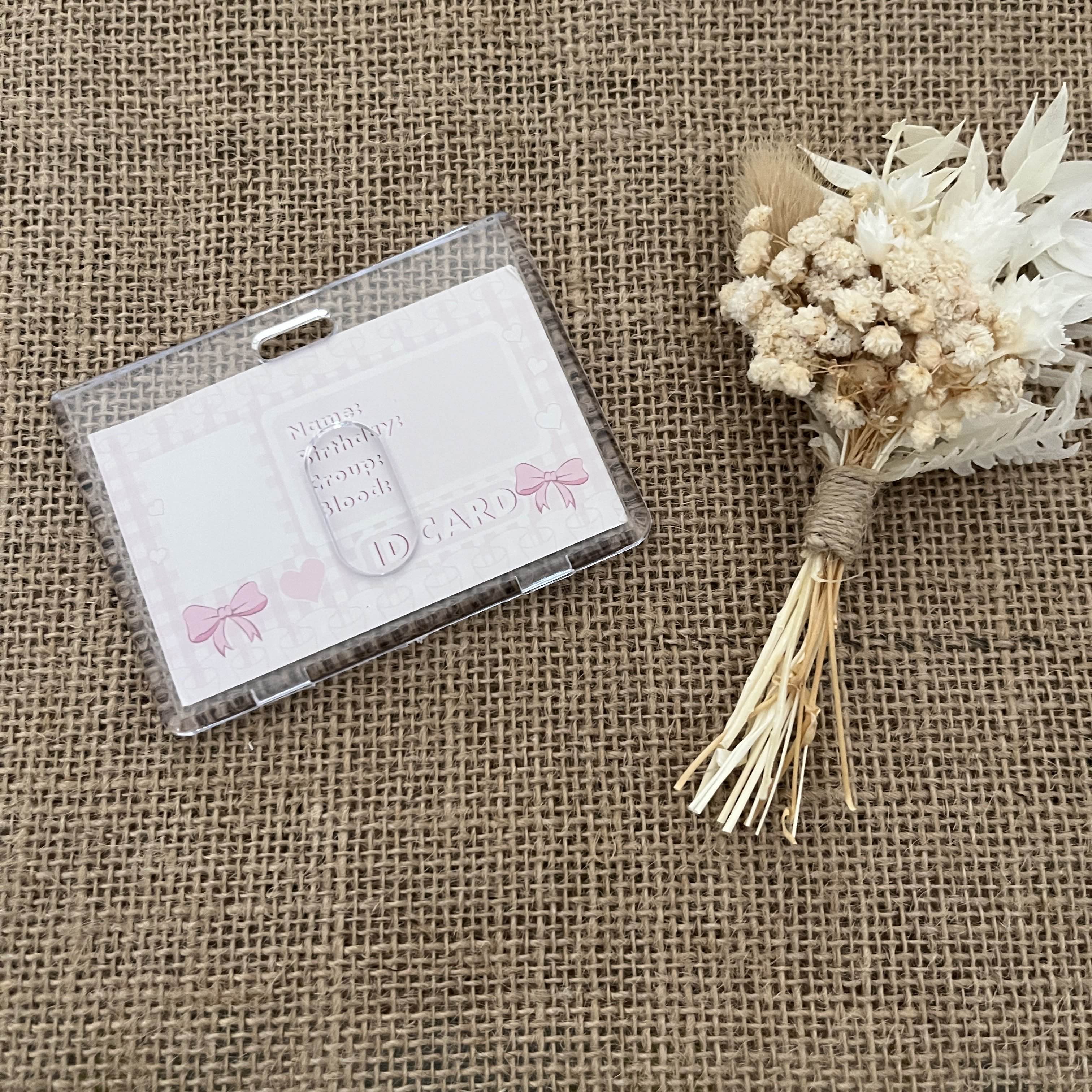 Porte Carte identité rigide transparent Ma boutique