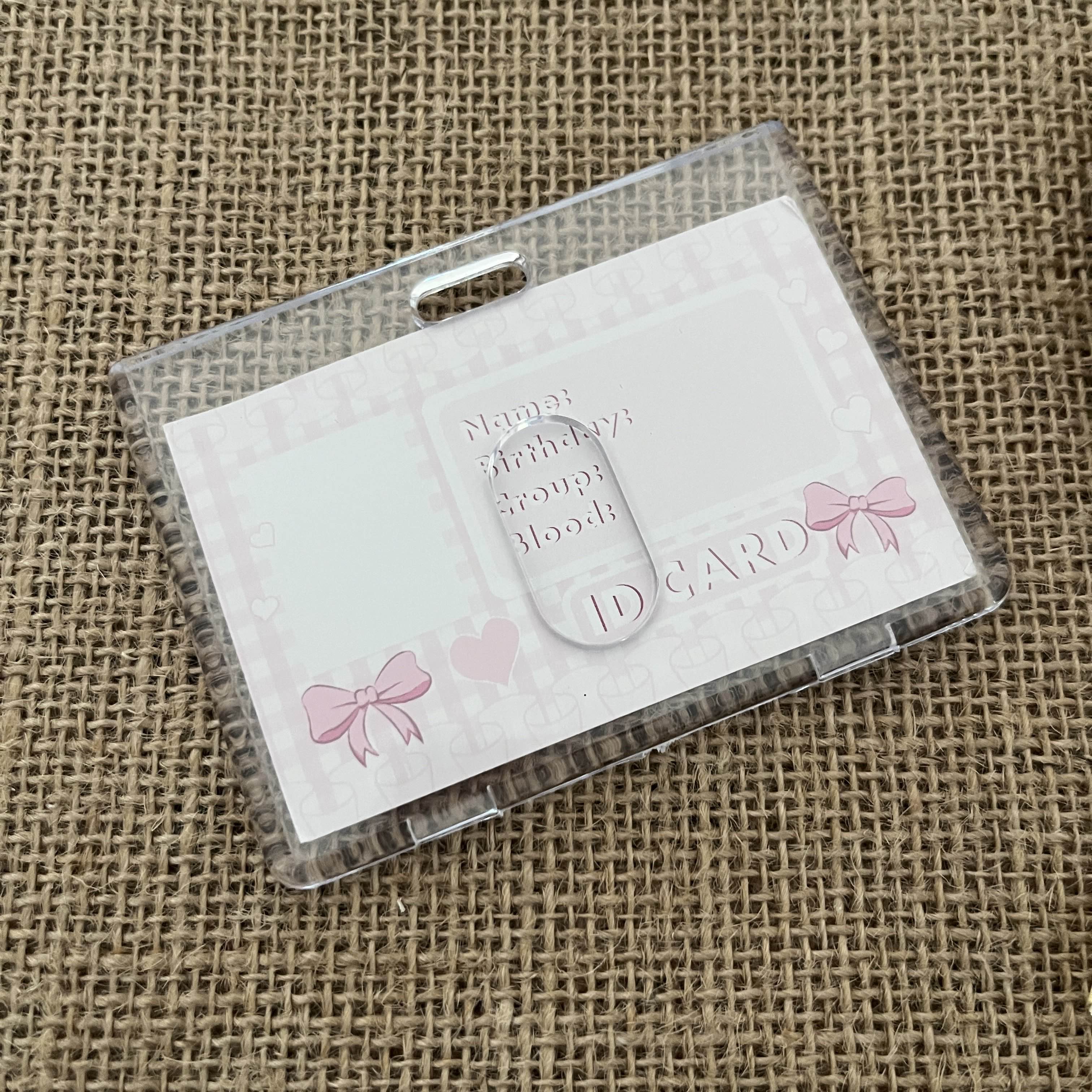 Porte Carte identité rigide transparent Ma boutique
