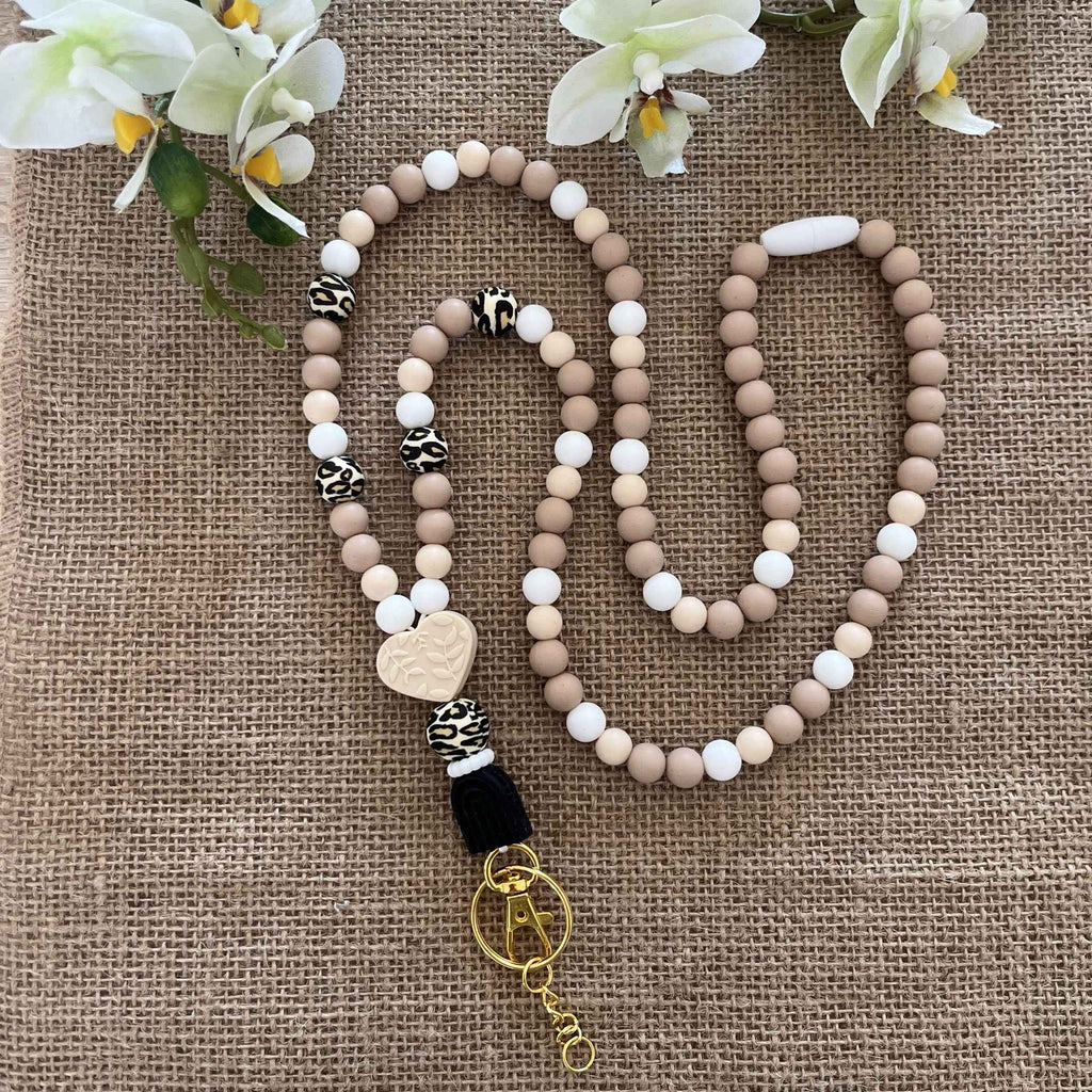 Tour de Cou Léopard en Perles Silicone – Collier Porte-Clés Bohème Chic pour Femme