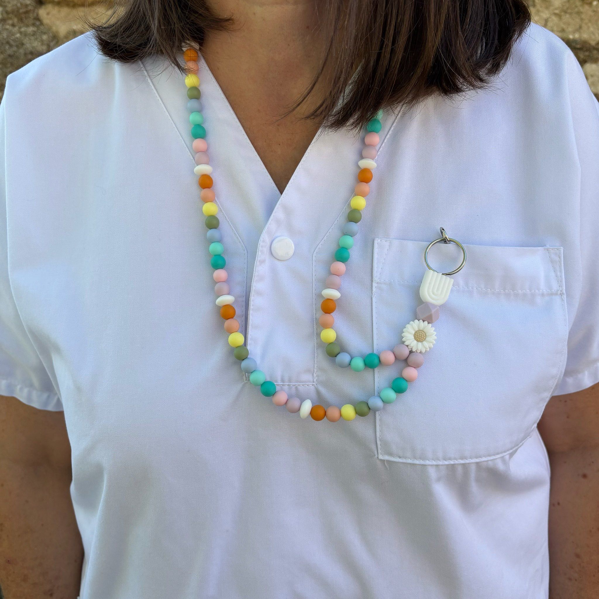 Tour de cou multicolor pour badge